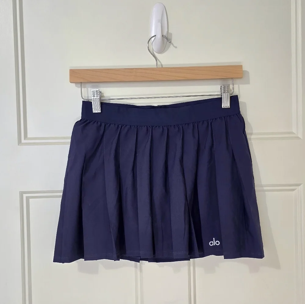 Alo‎ Yoga Varsity Tennis Skirt True Navy Women's Small